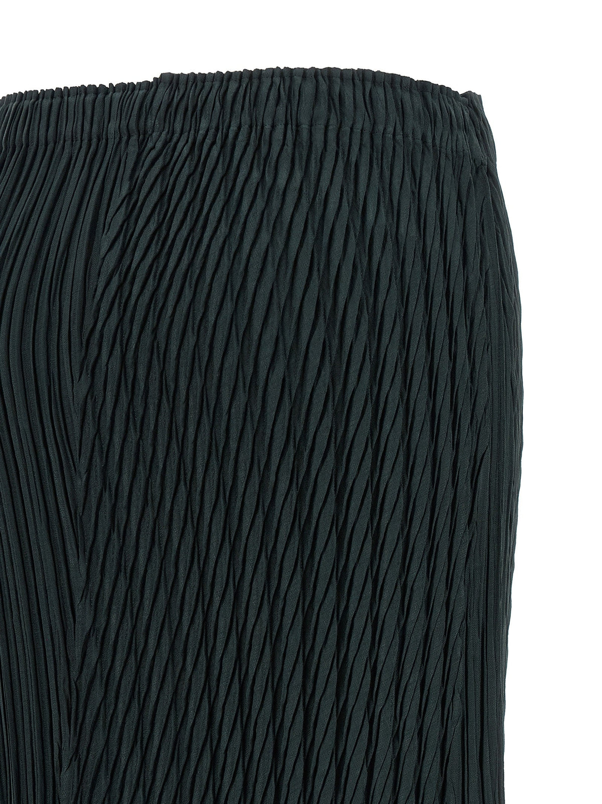 Issey Miyake Blue Polyester Midi Skirt