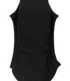 Issey Miyake Black Polyester Midi Skirt
