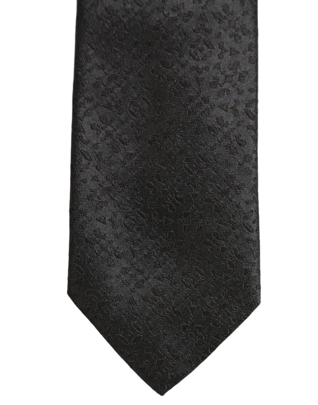 Dolce & Gabbana Black Jacquard Silk Adjustable Necktie Men Accessory Tie