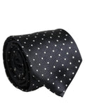 Dolce & Gabbana Dark Blue Polka Dot Silk Adjustable Necktie Accessory Tie