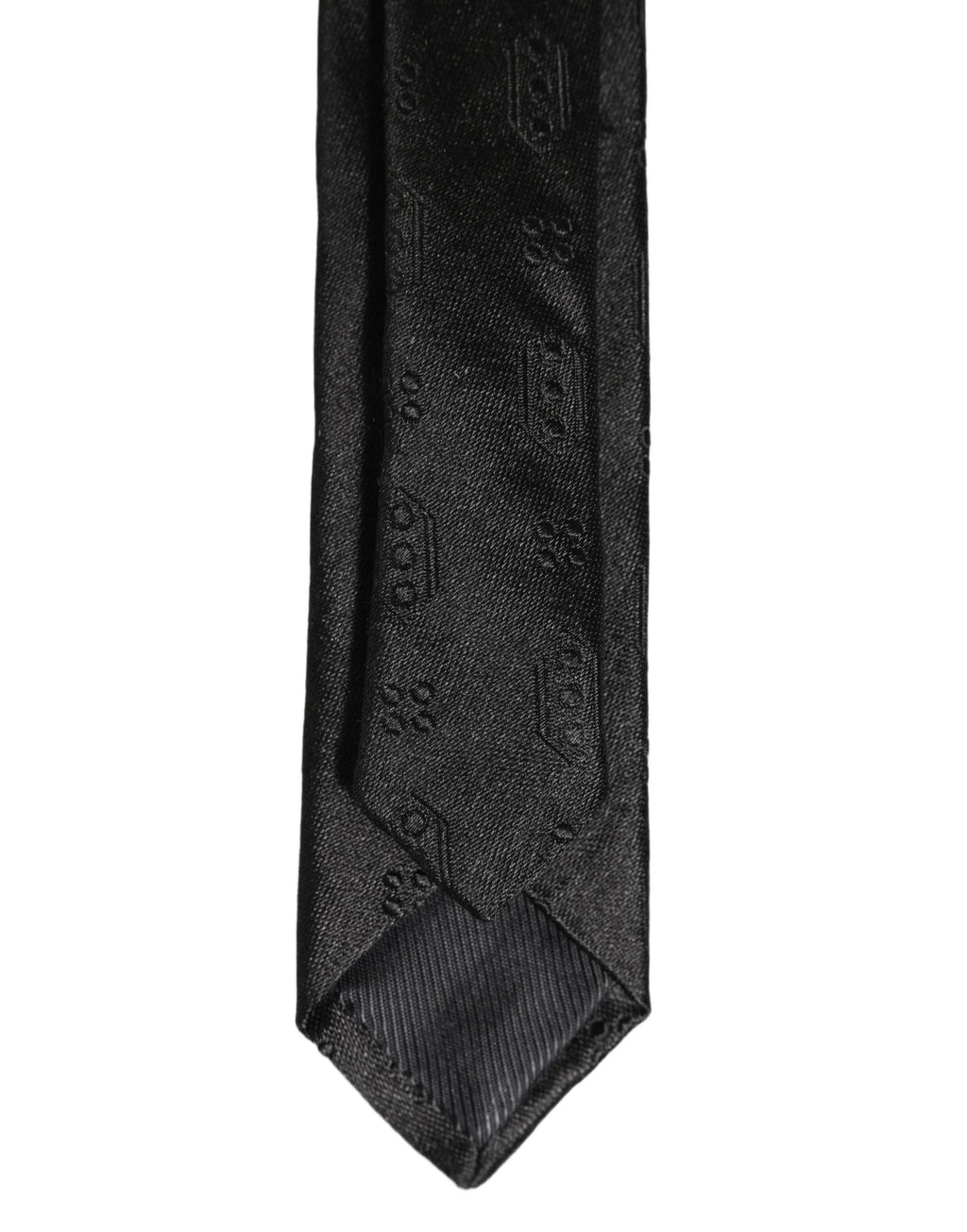 Dolce & Gabbana Black Silk Jacquard Adjustable Men Necktie Accessory Tie
