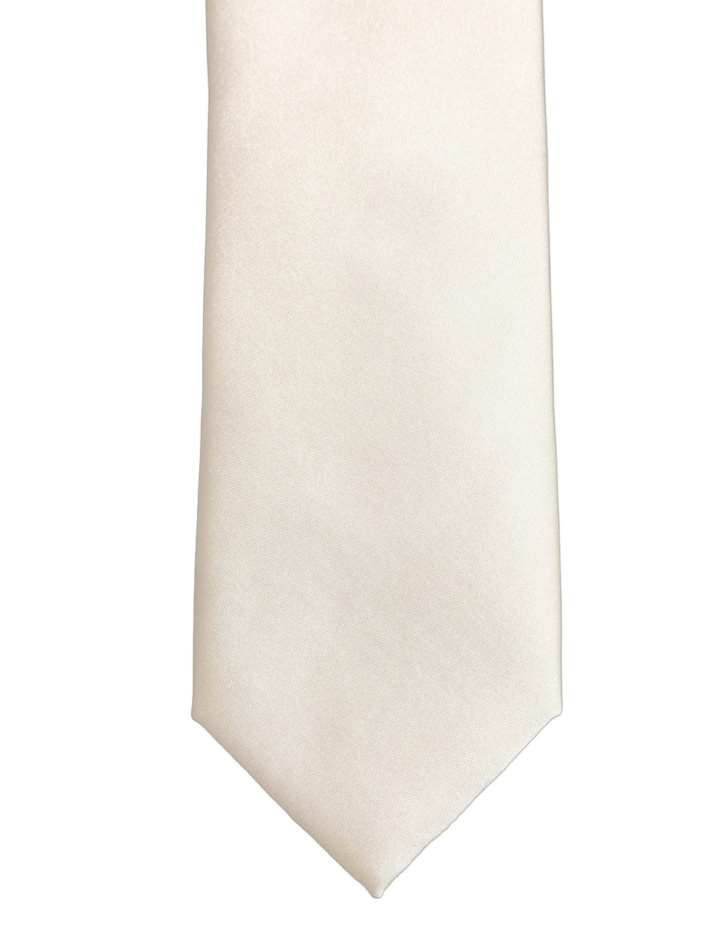 Dolce & Gabbana Cream Satin 100% Silk Adjustable Tied Men Necktie Tie