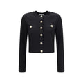 Balmain Black Viscose Cardigan