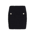 Balmain Black Viscose Mini Skirt