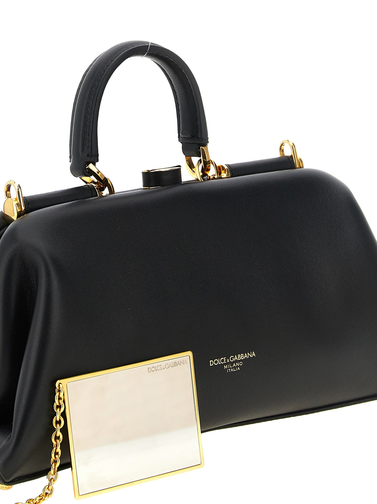 Dolce & Gabbana Black Lamb Leather Handbag
