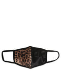 Dolce & Gabbana Brown Black Leopard Print Elastic Ear Strap Face Mask