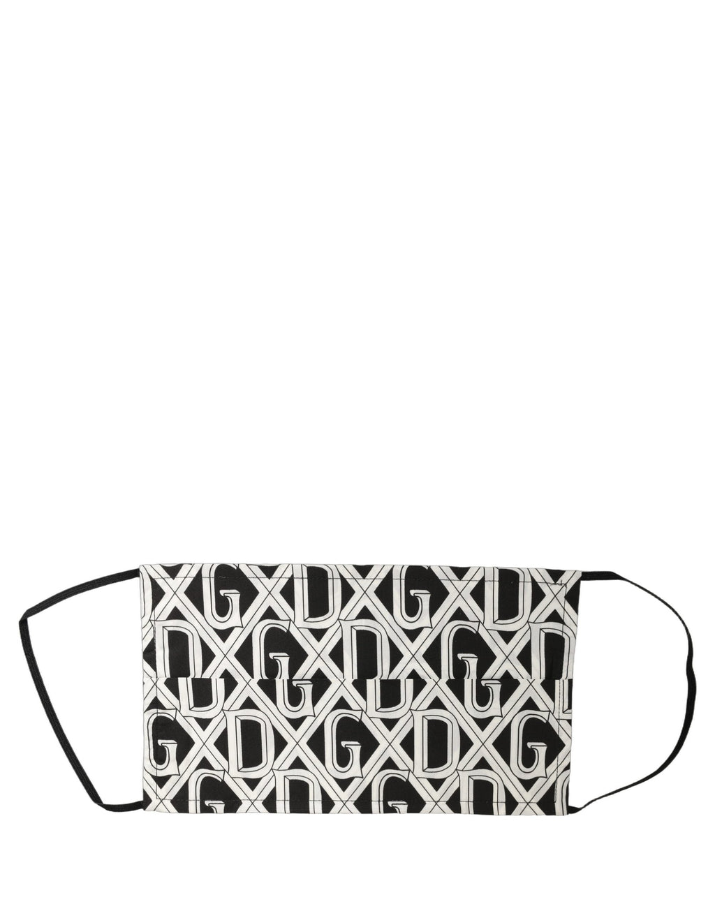 Dolce & Gabbana Black White DG Logo Monogram Elastic Ear Strap Face Mask