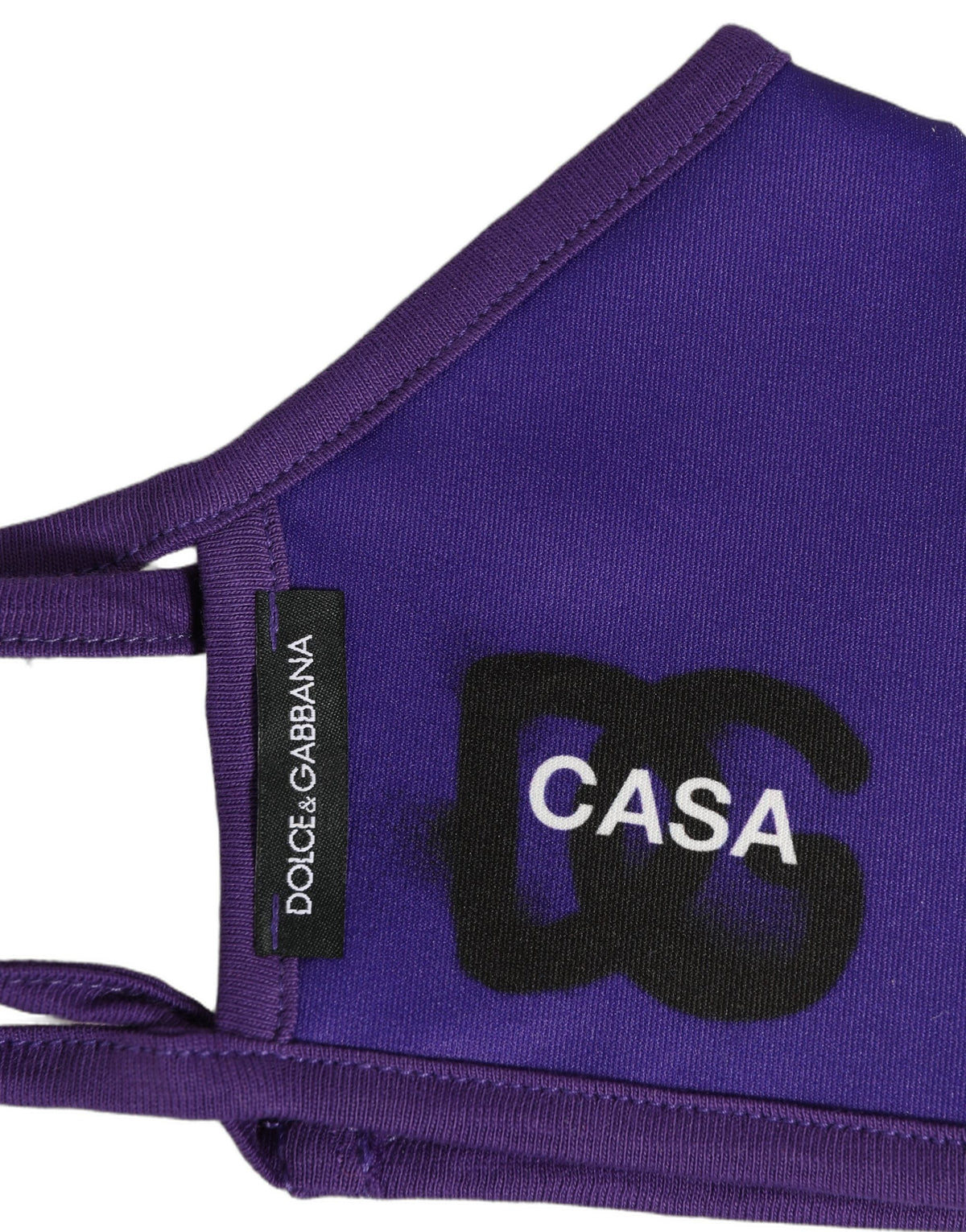 Dolce & Gabbana Purple Polyester DG CASA Logo Elastic Ear Strap Face Mask