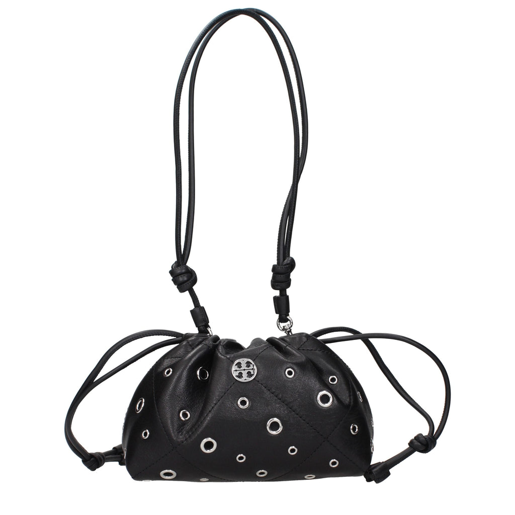 Tory Burch Black Leather Shoulder Bag