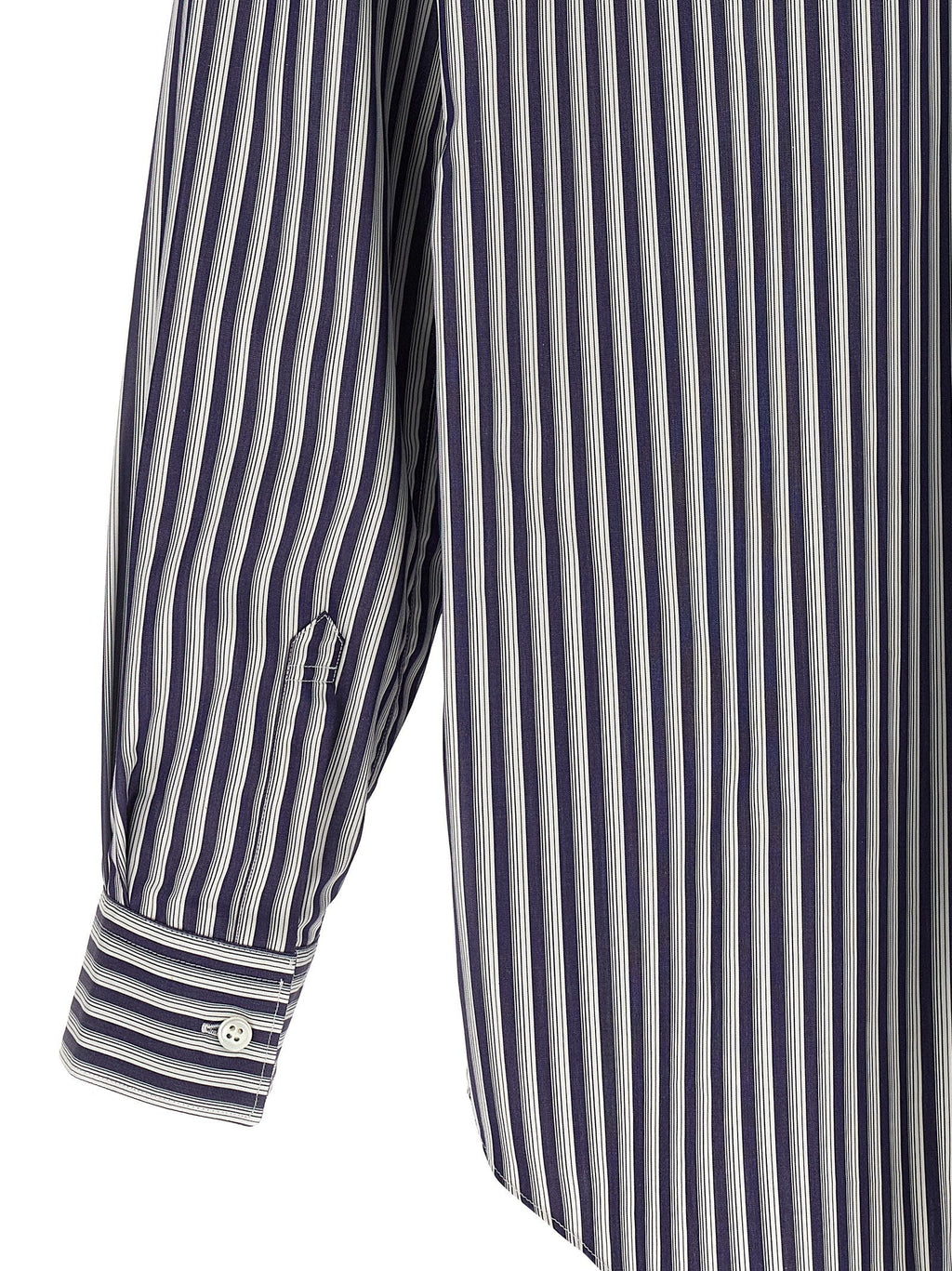 Comme Des Garçons Blue Cotton Blouse