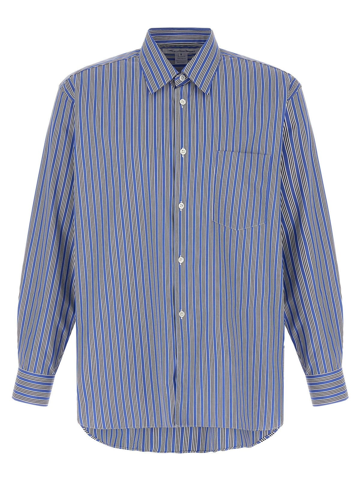 Comme Des Garçons Blue Cotton Blouse