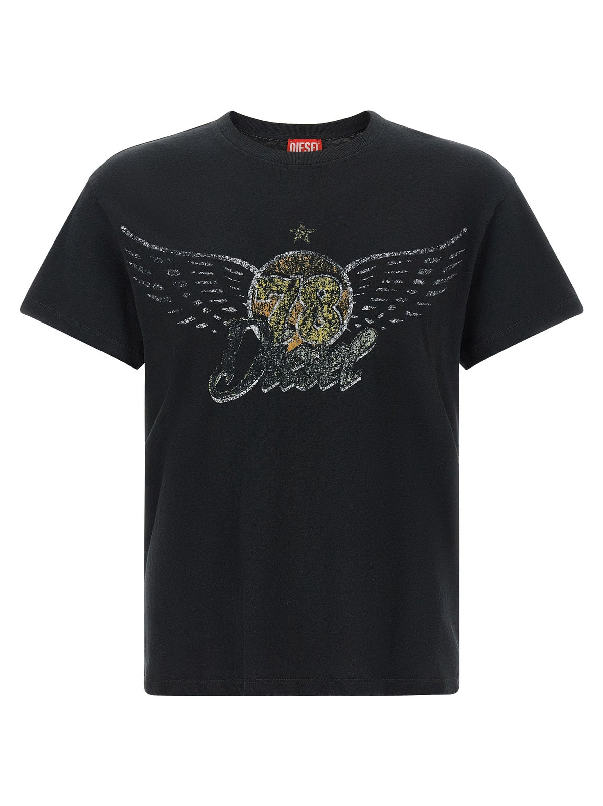 Diesel Black Cotton T-Shirt