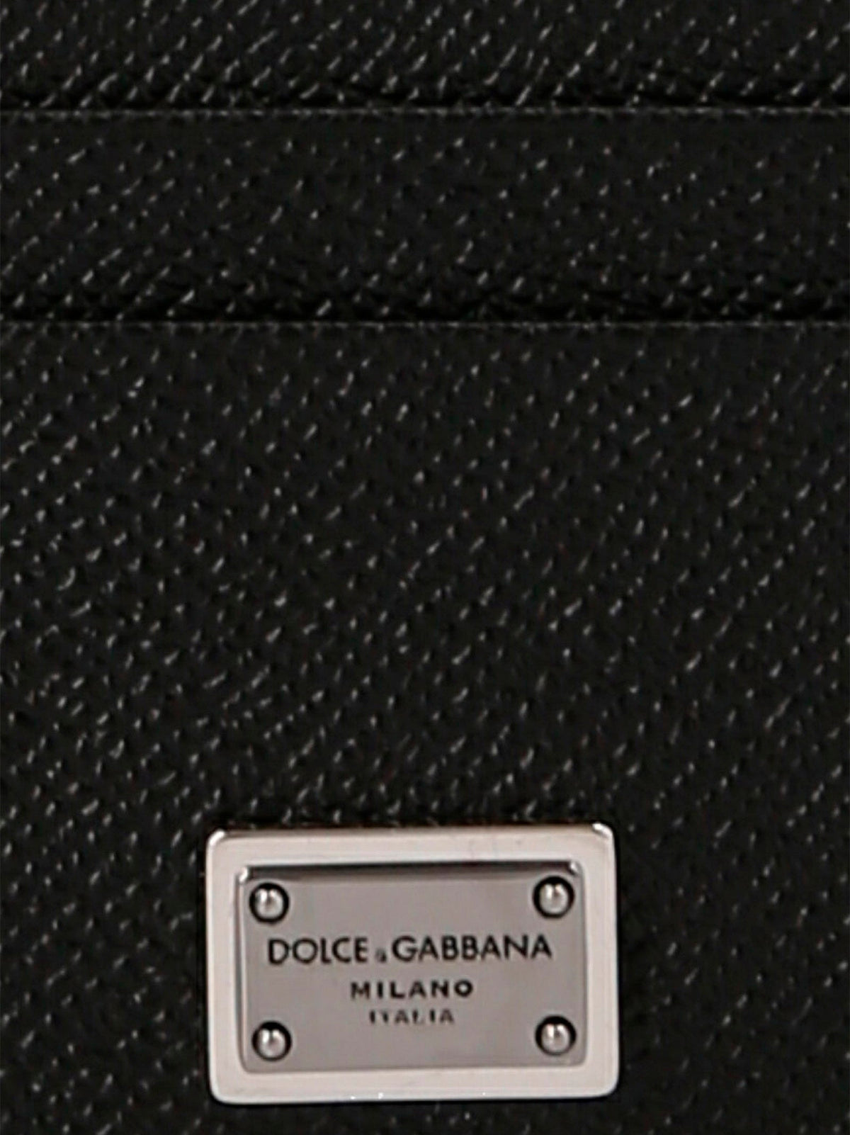 Dolce & Gabbana Black Calfskin Cardholder