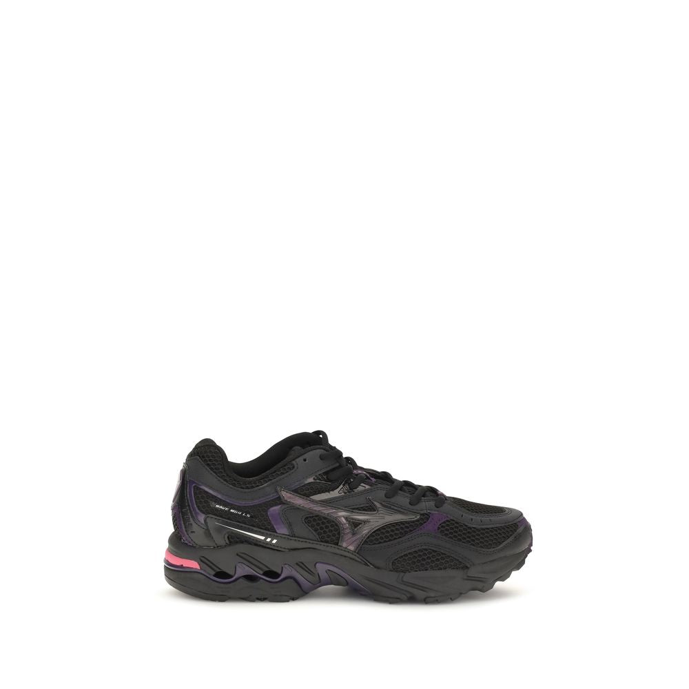 MIZUNO Black Fabric Athletic Sneakers