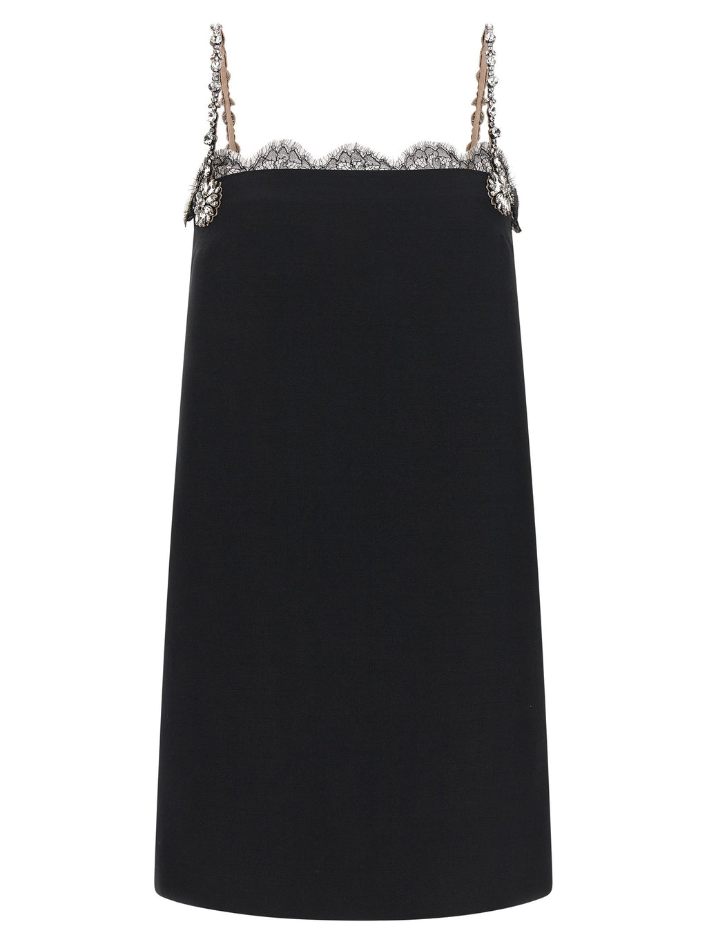 Valentino Garavani Black Virgin Wool Short Dress