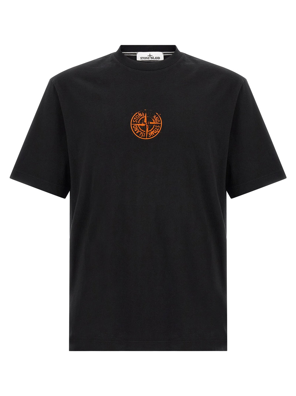 Stone Island Orange Cotton T-Shirt