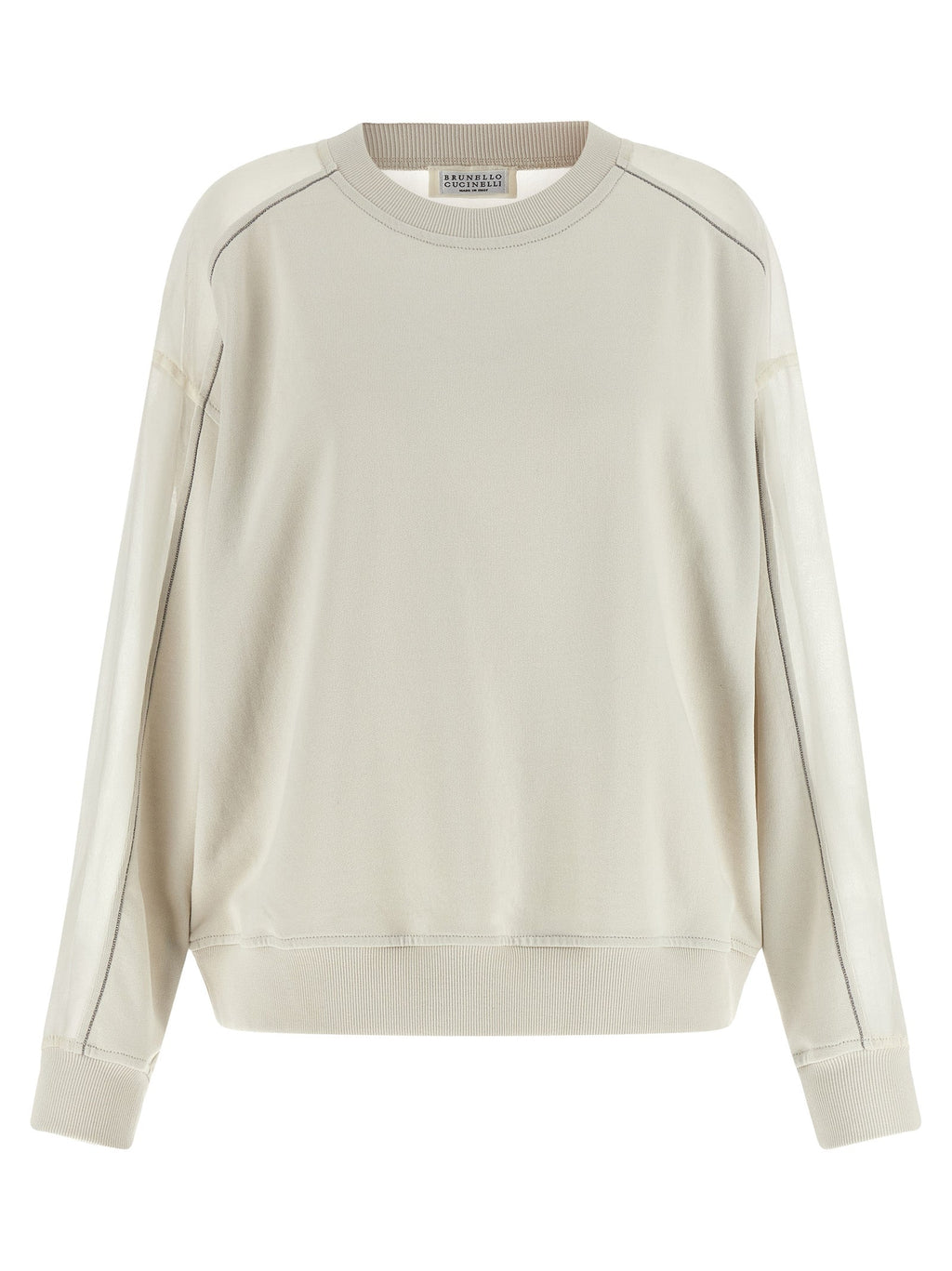 Brunello Cucinelli White Cotton Sweatshirt