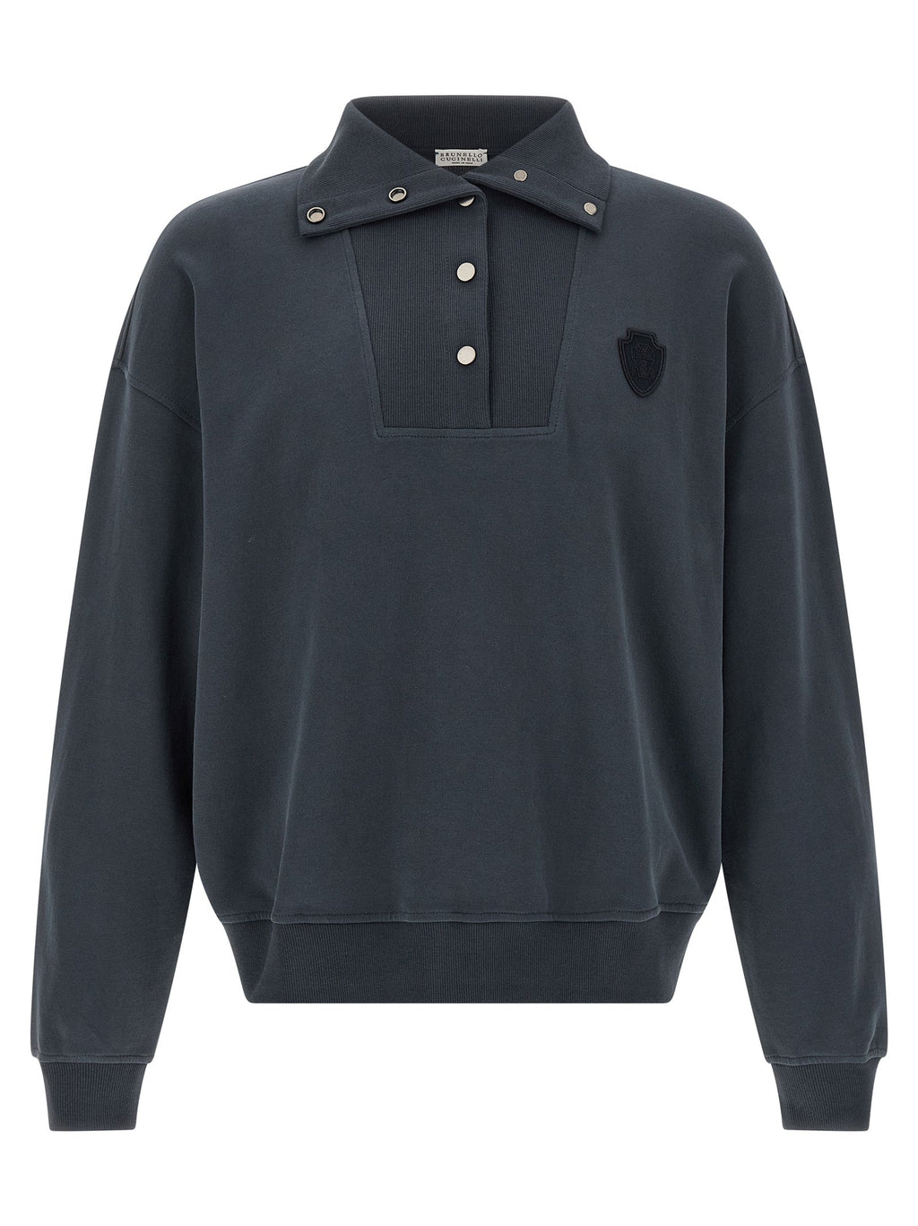 Brunello Cucinelli Blue Cotton Sweatshirt