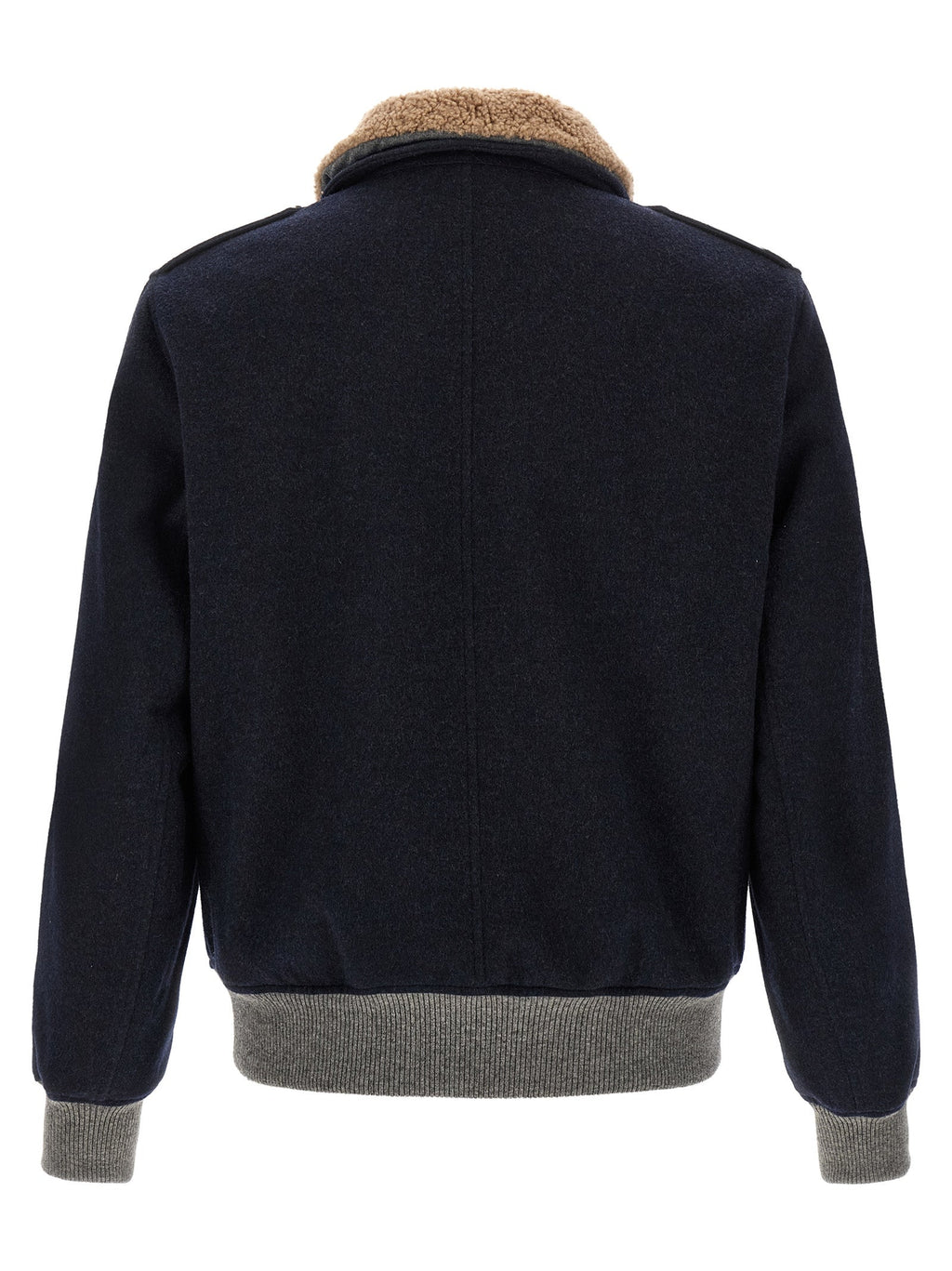 Brunello Cucinelli Blue Cashmere Bomber