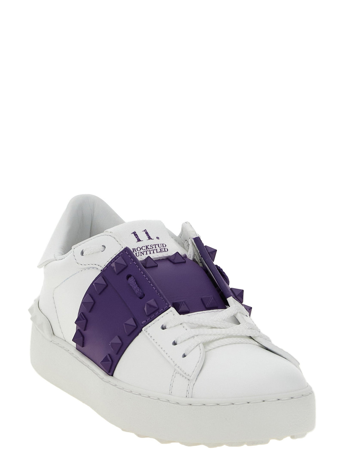 Valentino Garavani Purple Calfskin Low Top Sneakers