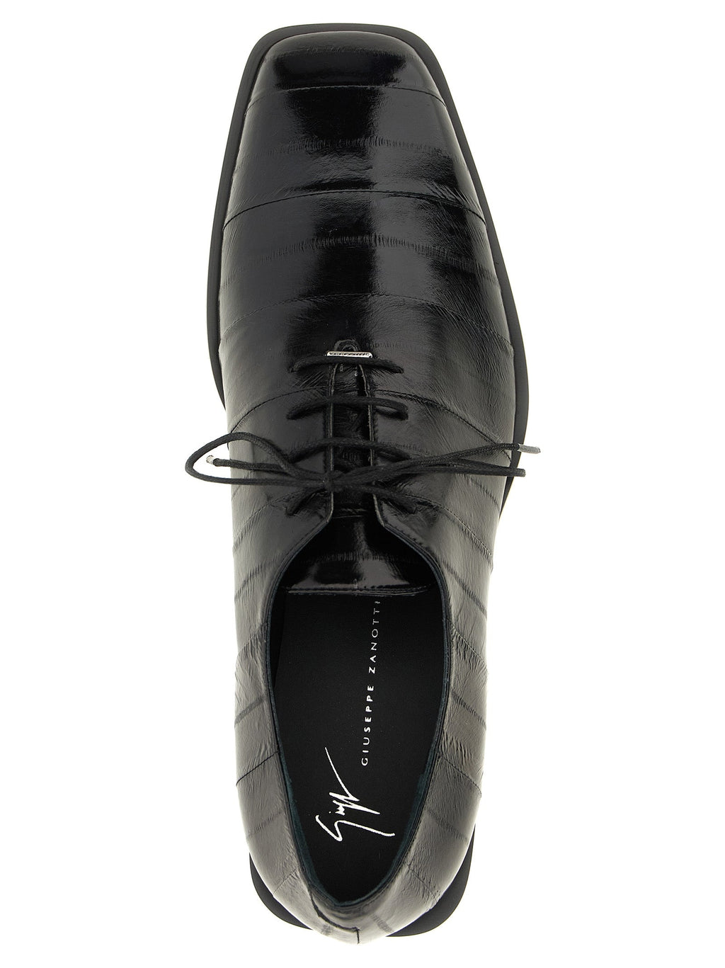 Giuseppe Zanotti Black Leather Oxfords And Derbies