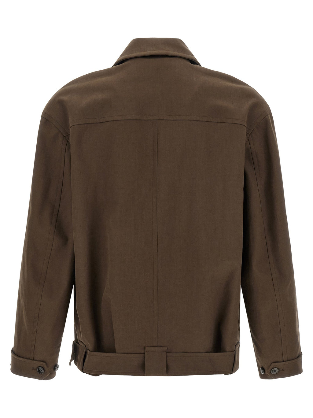 Dries Van Noten Brown Cotton Full-Length Jacket