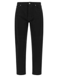 Brunello Cucinelli Black Cotton Straight-Leg Jeans