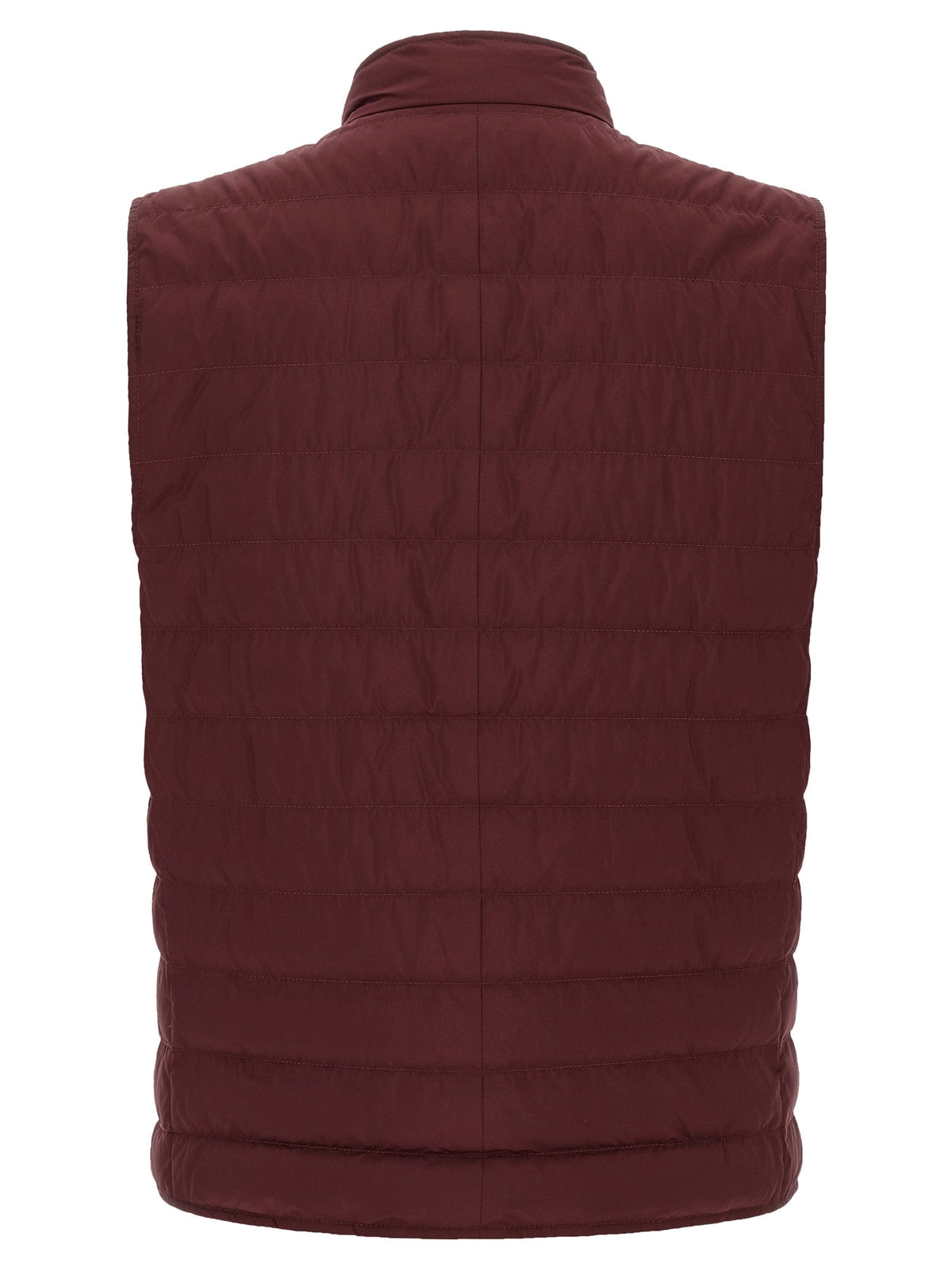 Brunello Cucinelli Bordeaux Polyester Sleeveless Jacket