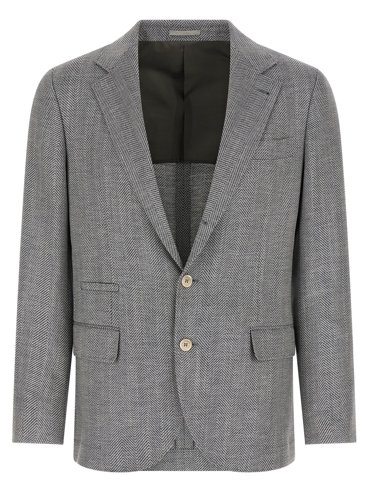 Brunello Cucinelli Gray Wool Blazer