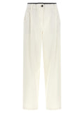 Brunello Cucinelli White Cotton Casual Pants
