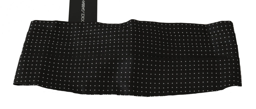 Dark Gray Dotted Waist Belt Silk Cummerbund
