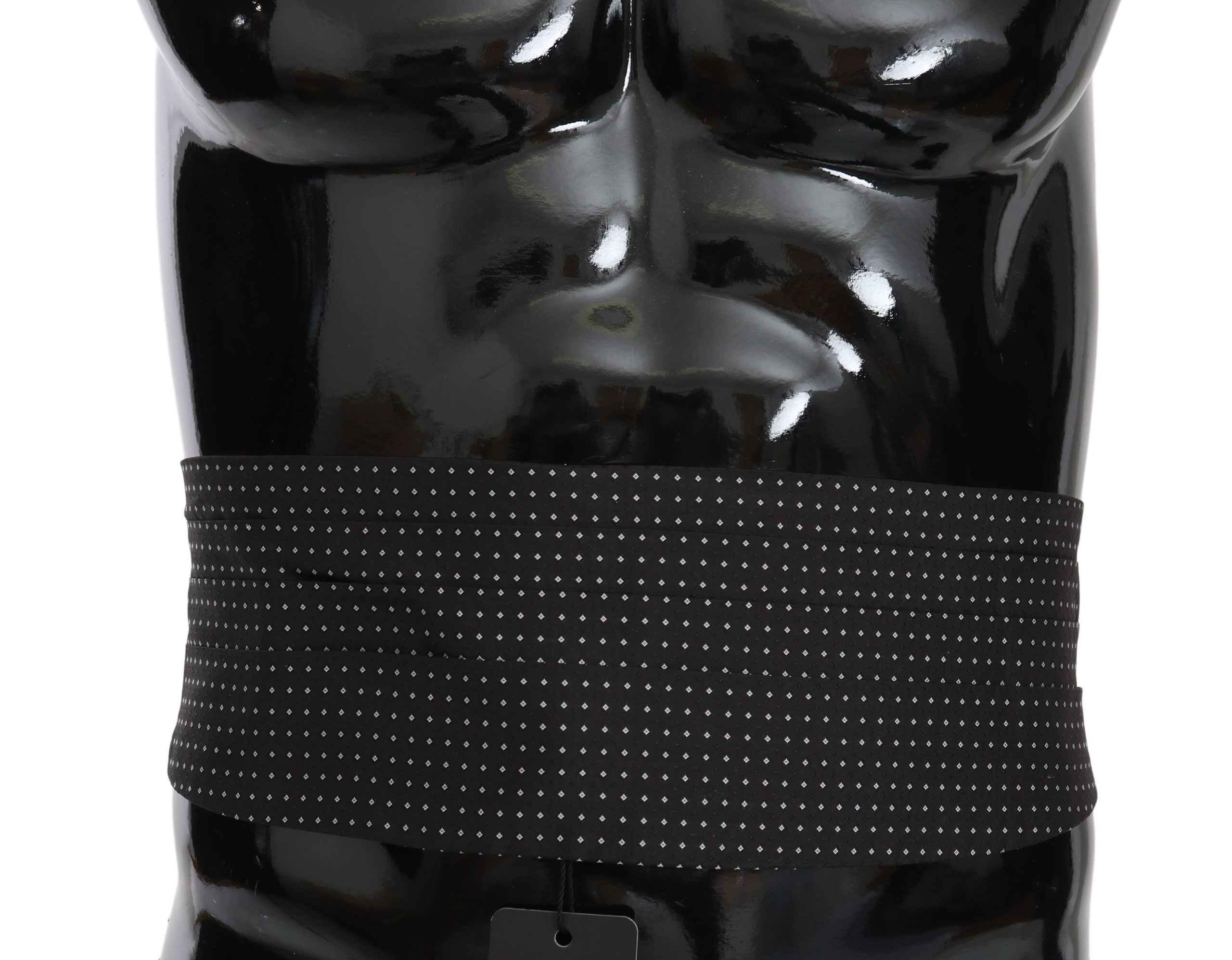 Dark Gray Dotted Waist Belt Silk Cummerbund