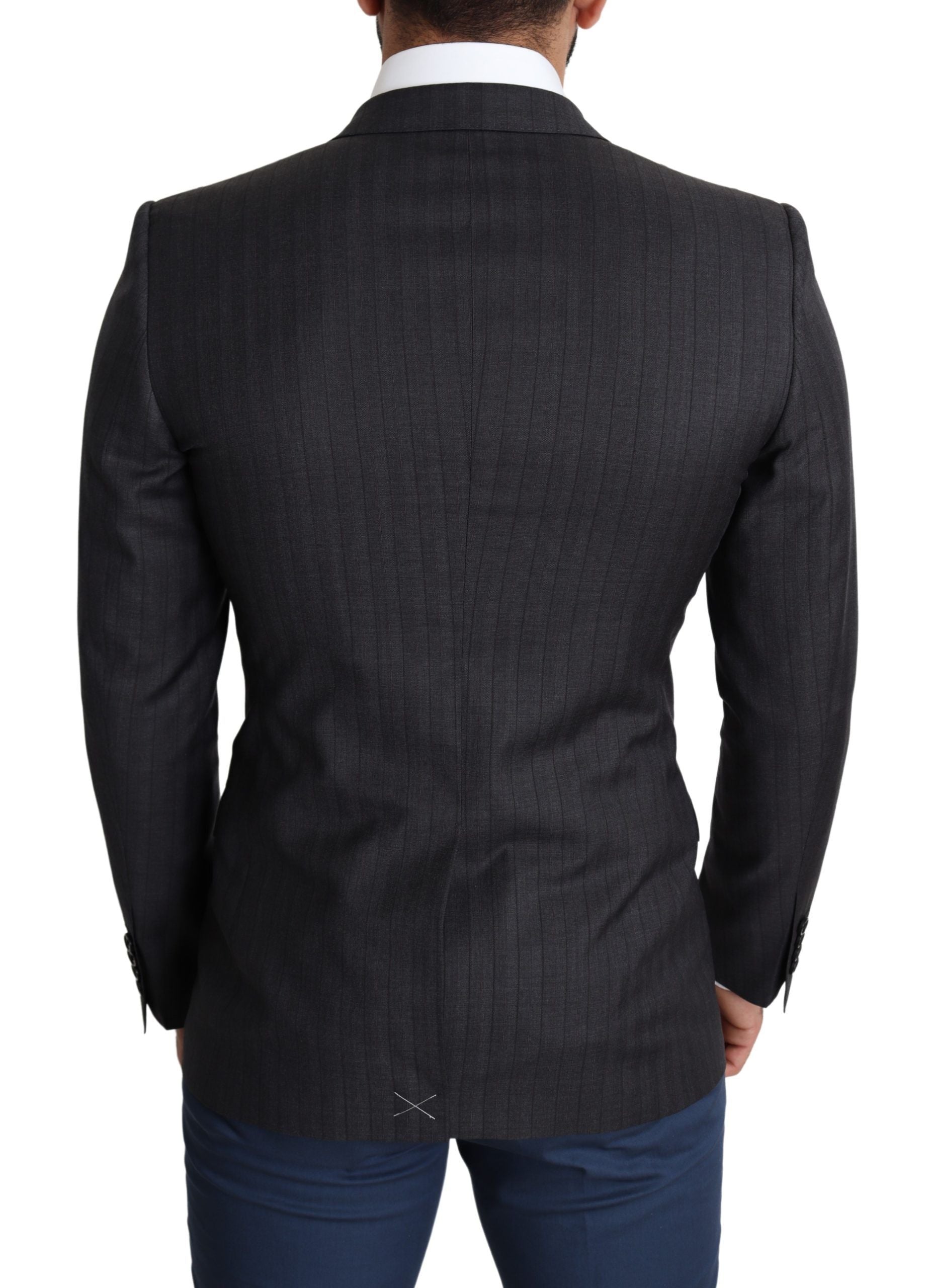 Dark Gray Wool Single Breasted Coat MARTINI Blazer