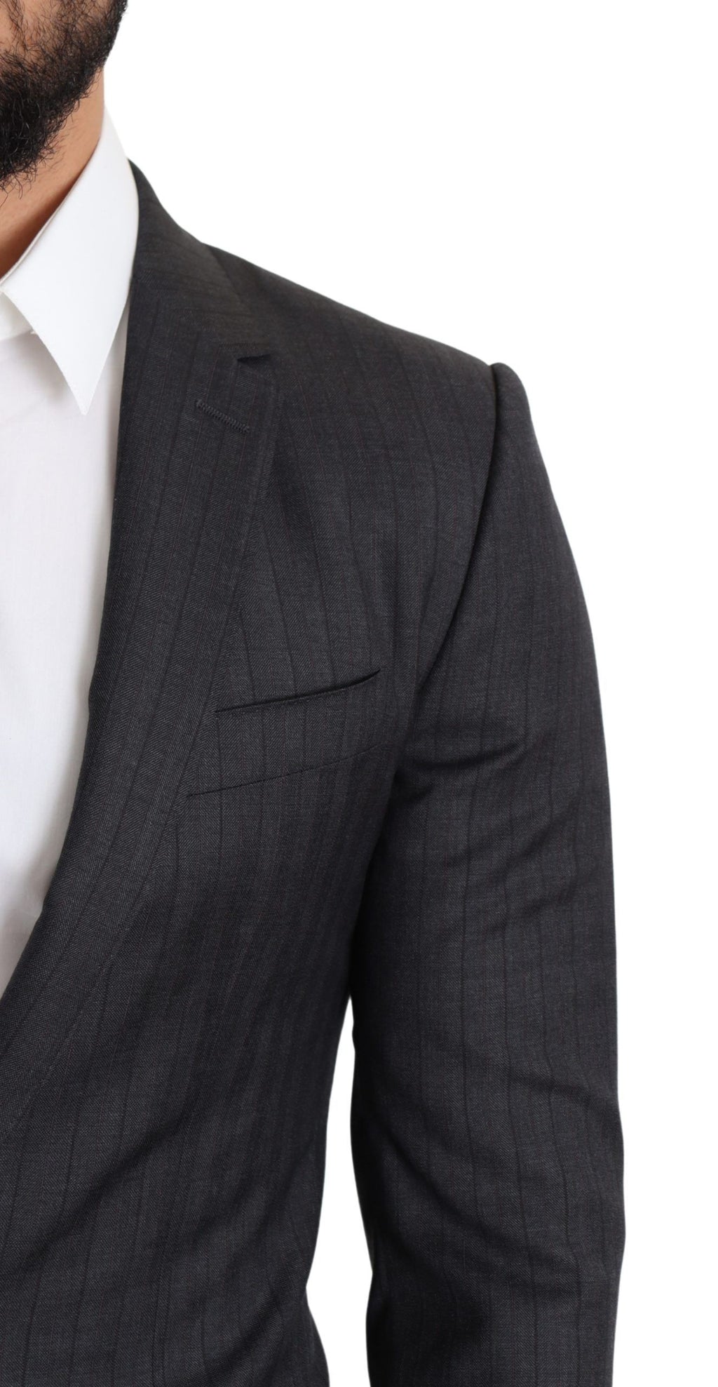 Dark Gray Wool Single Breasted Coat MARTINI Blazer
