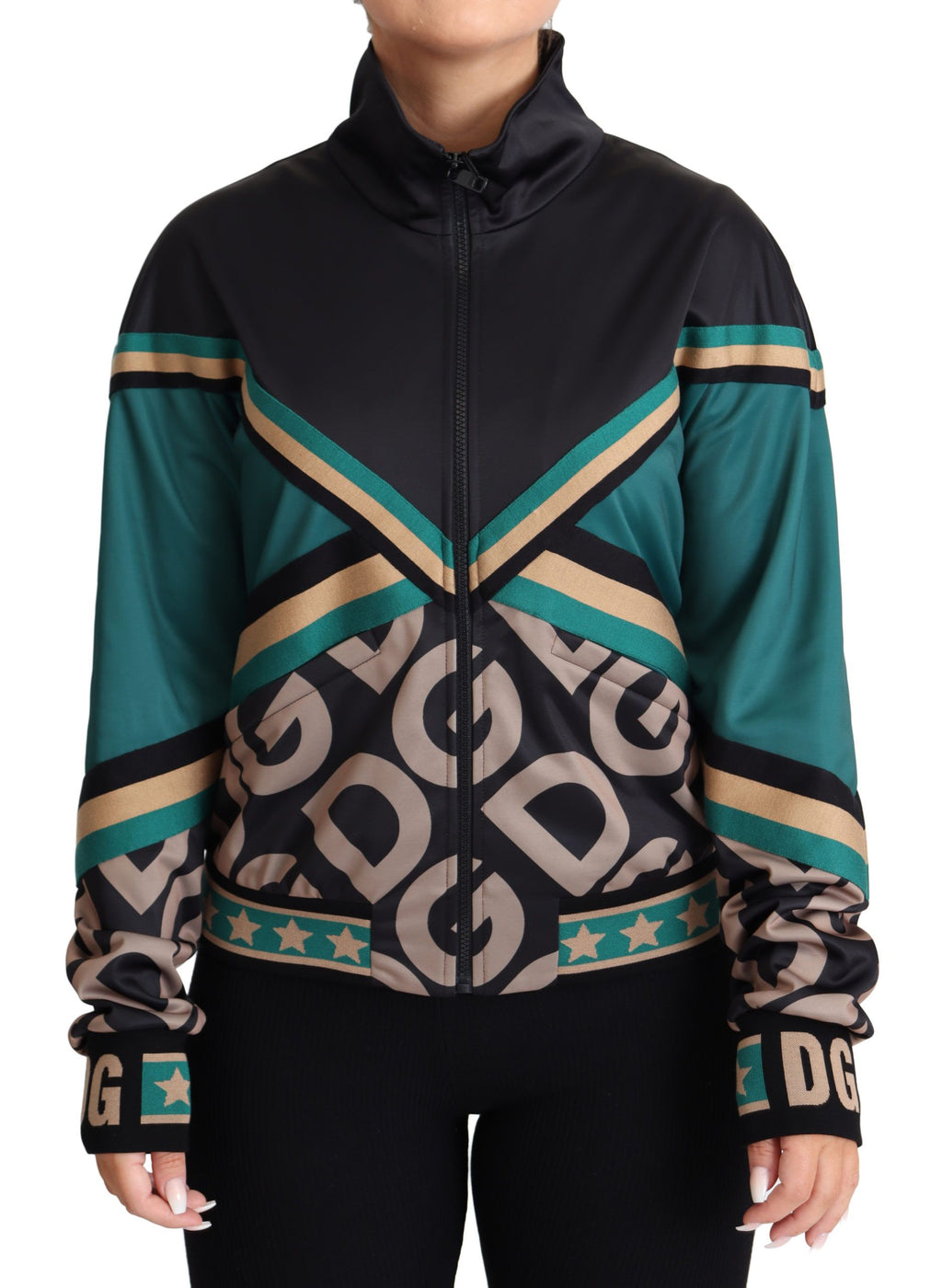 Multicolor DG Logo Mania Track Bomber Jacket