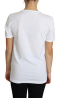 White San Valentino Heart Crystals T-shirt Top