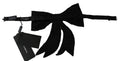 Dolce & Gabbana Silver Tone 100% Silk Crystal Embellished Women  Bowtie