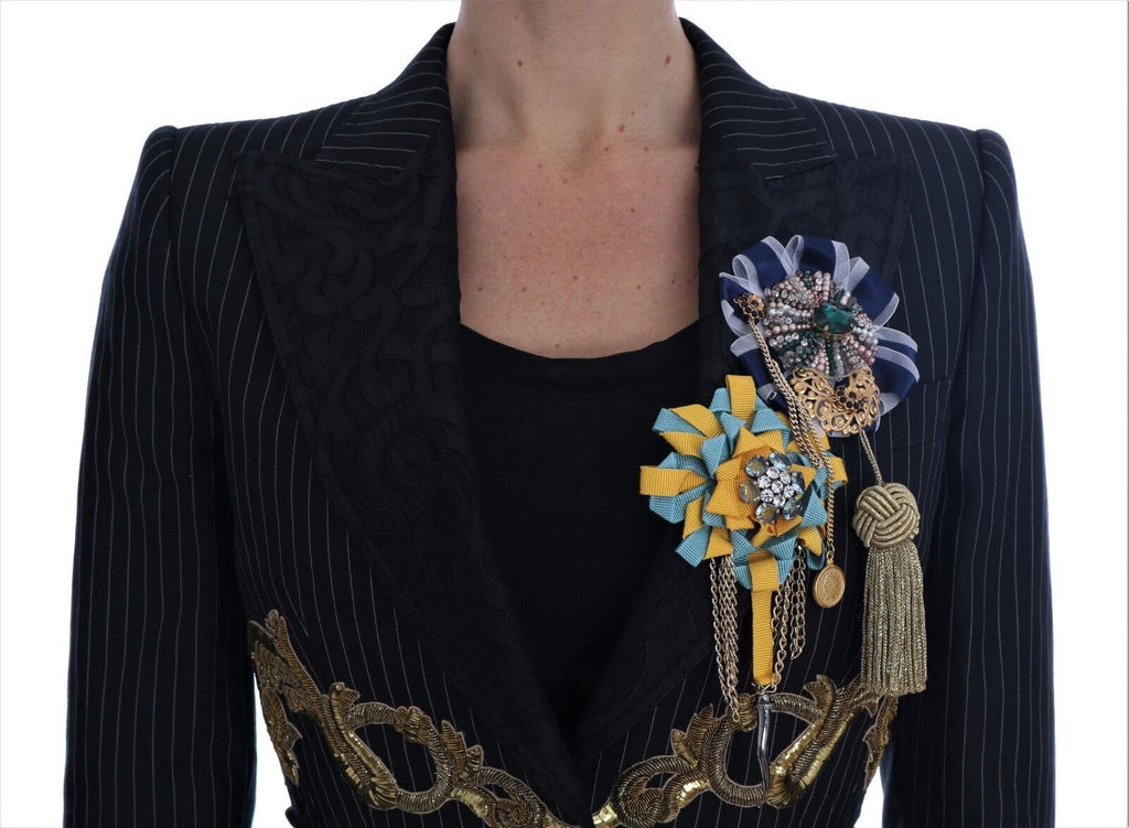 Dark Gray Crystal Fairy Tale Blazer Jacket