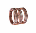 Gold 925 Silver Clear CZ Pink Ring