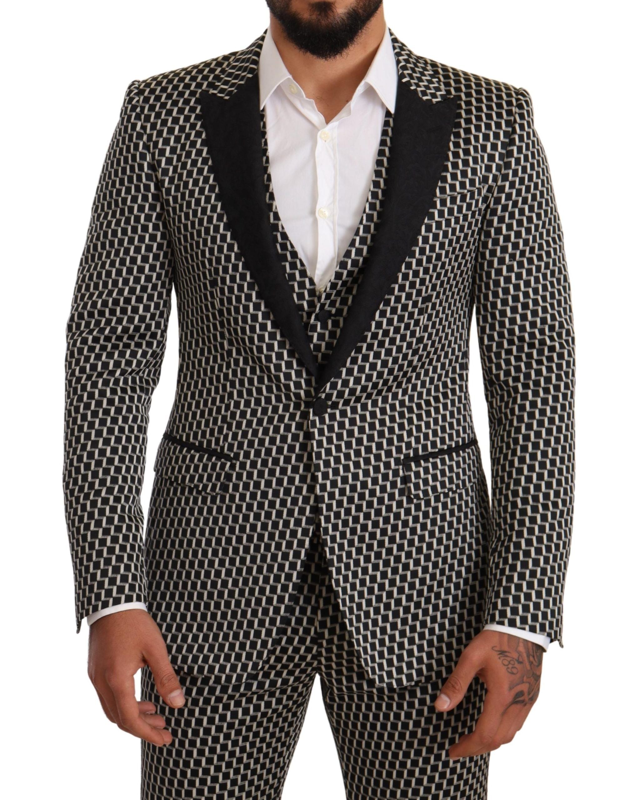 Dark Gray Check 3 Piece Set MARTINI Suit