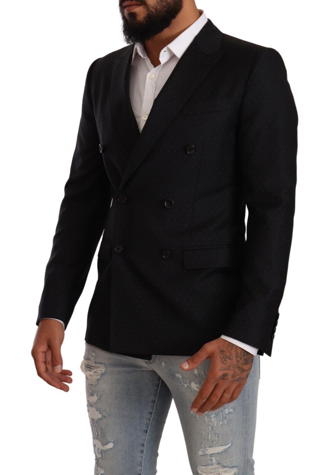 Dark Gray Dotted Double Breasted MARTINI Jacket