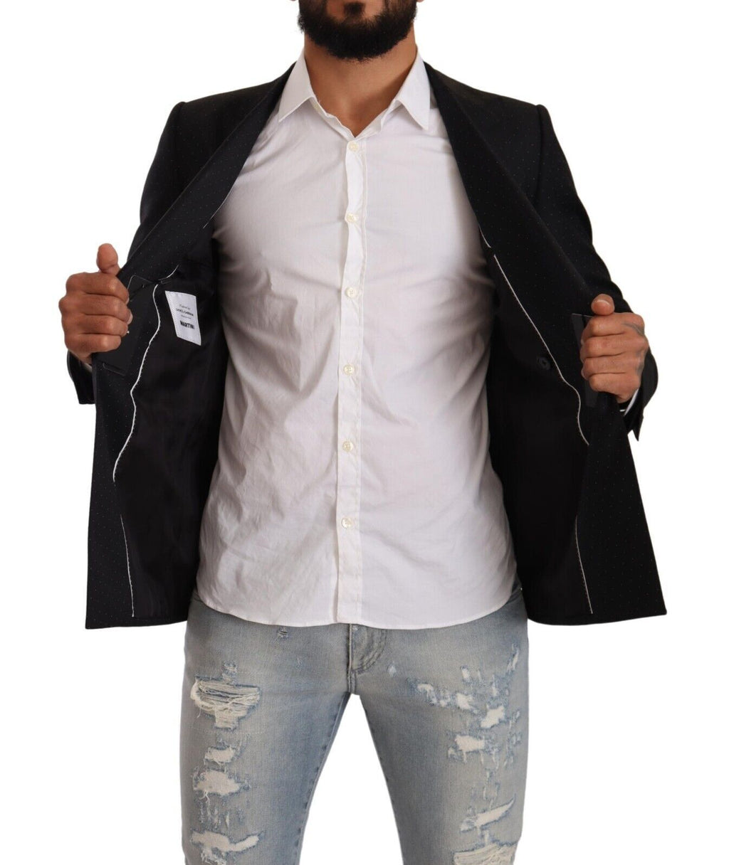 Dark Gray Dotted Double Breasted MARTINI Jacket