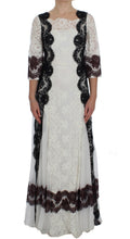White Floral Lace Full Length Gown Dress