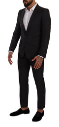 Dark Gray MARTINI Single Breasted 2 Piece Suit