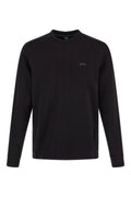Black Cotton Logo Details Sweatshirt