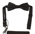 Dolce & Gabbana Dark Gray 100% Silk Adjustable Neck Papillon Tie