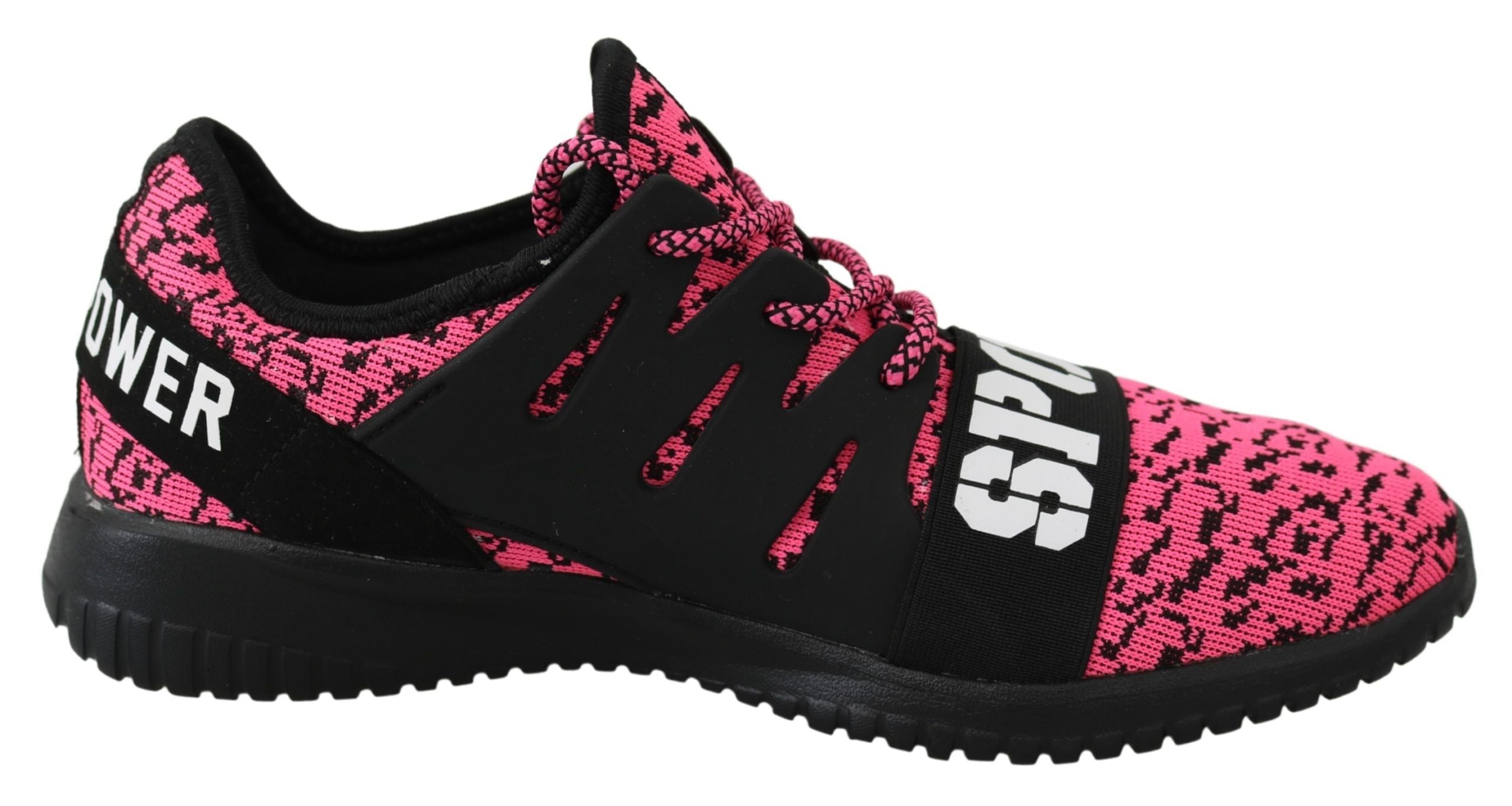 Plein Sport Pink Blush Polyester Runner Joice Sneakers Shoes