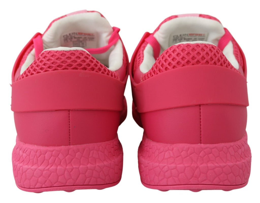Plein Sport Fuxia Beetroot Polyester Runner Becky Sneakers Shoes