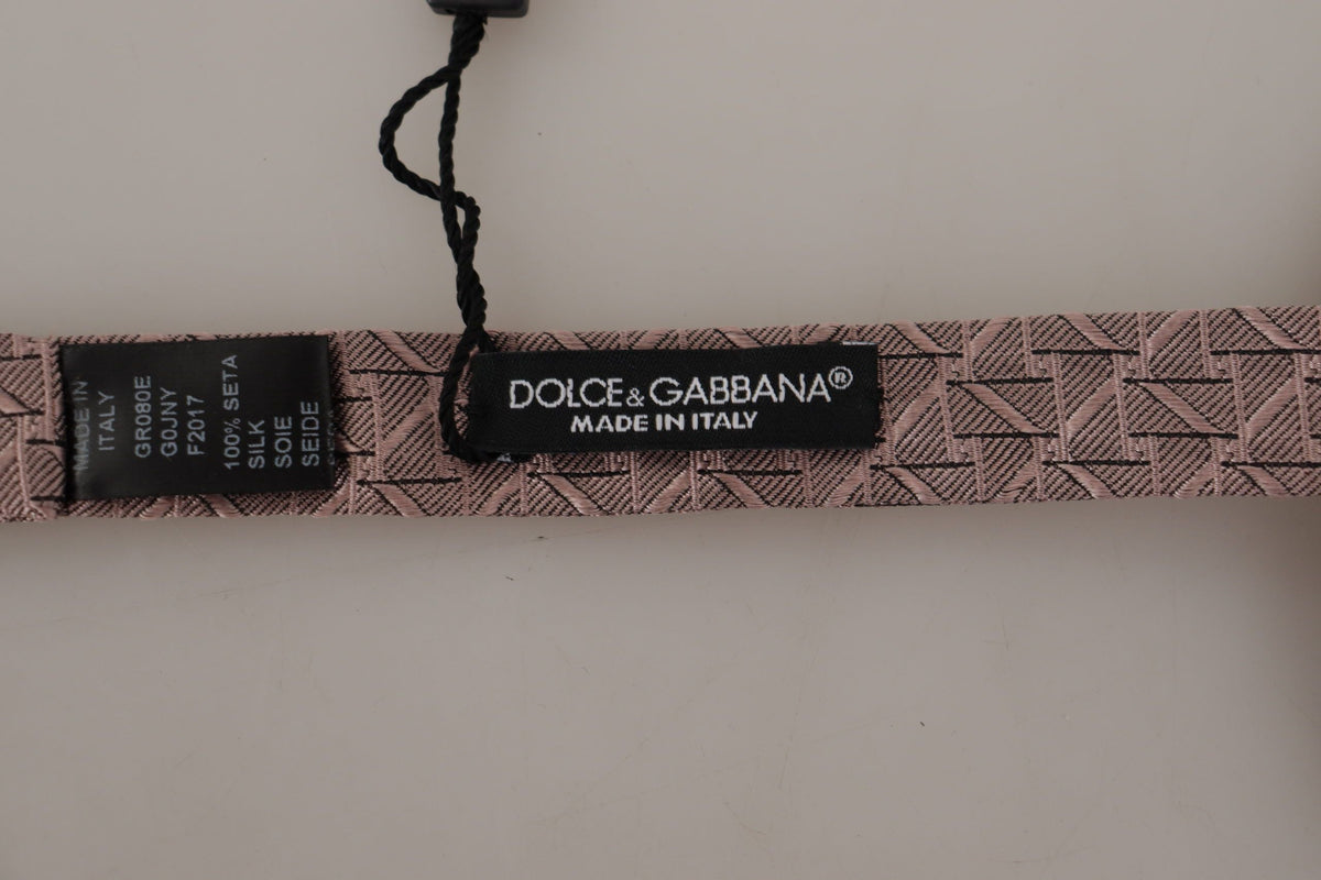 Dolce & Gabbana Brown Fantasy Print Adjustable Neck Papillon Bow Tie