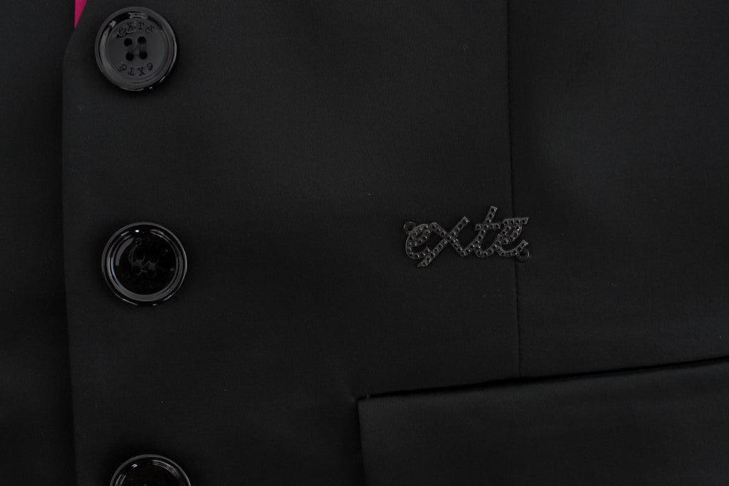 Exte Black Pink Stretch Blazer Jacket